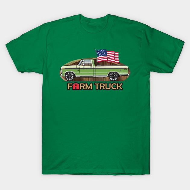 Farm Truck Green T-Shirt by JRCustoms44